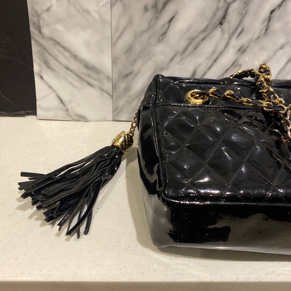 Zenith black bag with gold black chain - Picture 6 of 8